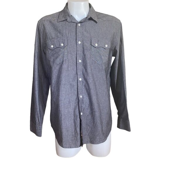 American Rag Other - American Rag men's large long sleeve collared button up gray shirt front pockets